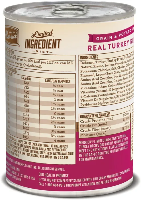 Limited Ingredient Diet Grain-Free Real Turkey Recipe Canned Dog Food 12.7-Oz