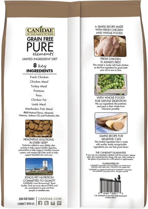 Grain-Free Pure Elements With Chicken Limited Ingredient Diet Dry Cat Food 5-Lb