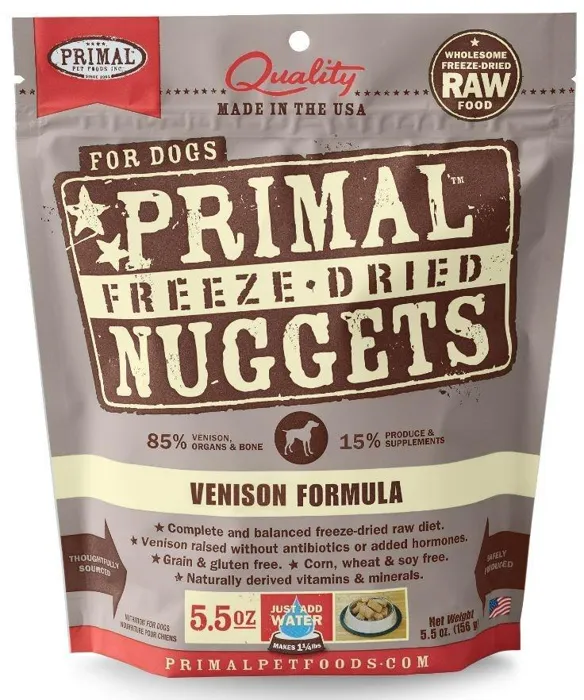 Freeze Dried Nuggets Grain Free Venison Formula Complete Diet For Dogs 14-Oz