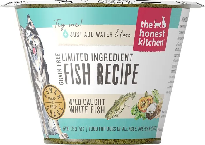 Limited Ingredient Diet Fish Recipe Grain-Free Dehydrated Dog Food Cup 1.75-Oz