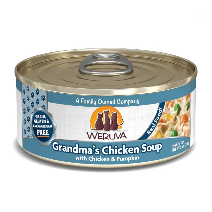 Grain Free Grandma'S Chicken Soup With Chicken & Pumpkin Canned Cat Food 3-Oz