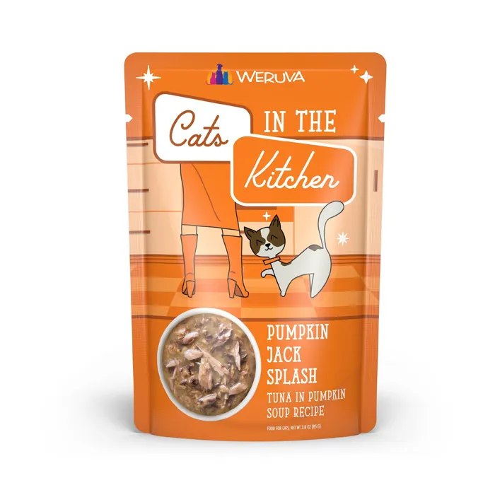 Cats In The Kitchen Pumpkin Jack Splash Pouches Wet Cat Food 3-oz