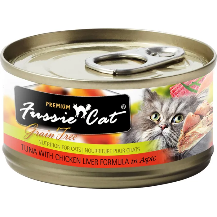 Premium Tuna With Chicken Liver Formula In Aspic Grain-free Canned Cat Food 2.82-oz