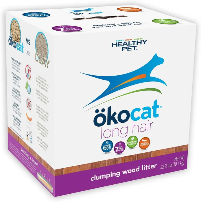 Natural Wood Long Hair Breeds Cat Litter 13.5-Lb