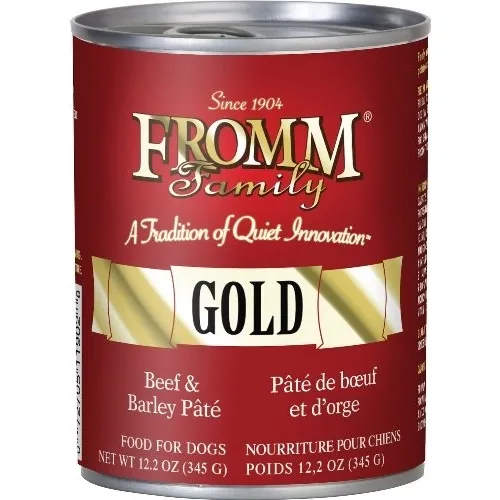Gold Beef & Barley Pate Canned Dog Food 12-oz