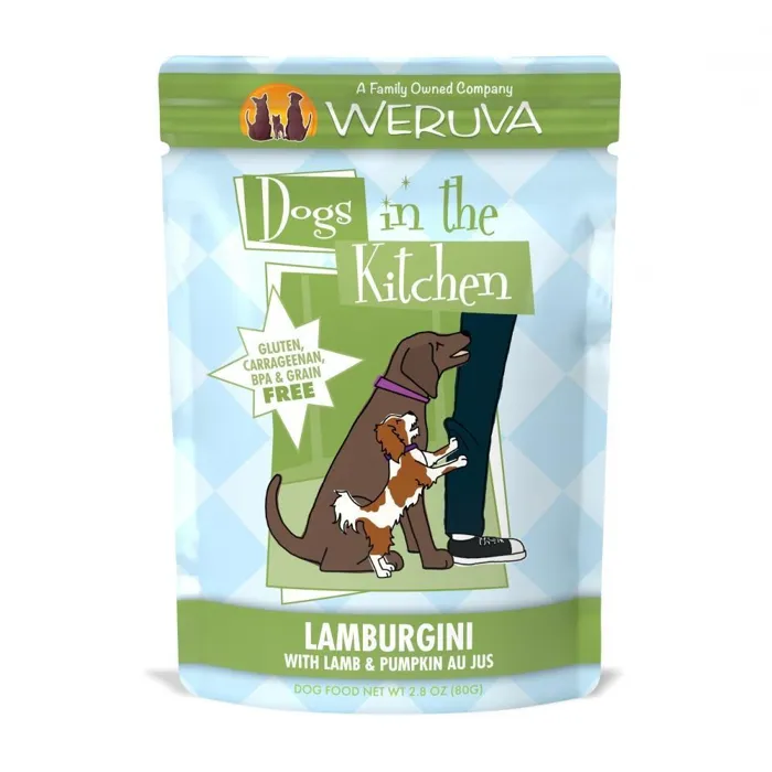 Dogs In The Kitchen Lamburgini Grain Free Lamb & Pumpkin Dog Food Pouches 2.8-Oz