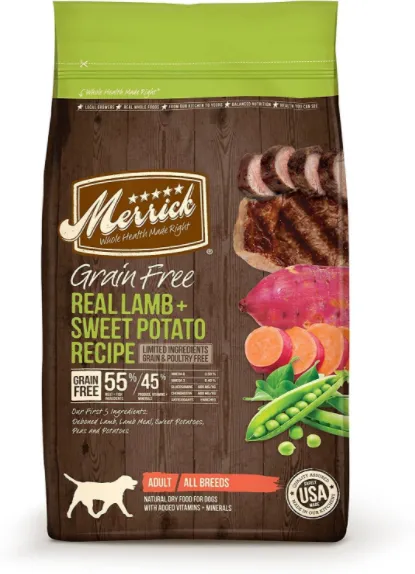 Grain Free Real Lamb & Sweet Potato Recipe Dry Dog Food 25-Lb