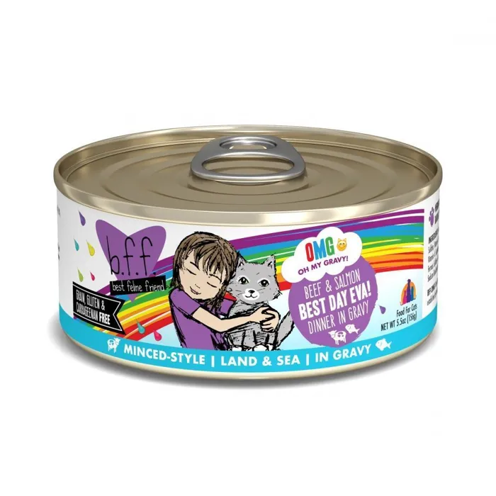 Bff-omg Canned Cat Food Beef & Salmon 5.5-oz.