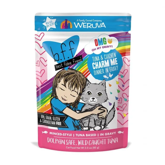 Weruva B.f.f. Tuna & Chicken Charm Me Recipe Pouches Wet Cat Food 3-oz