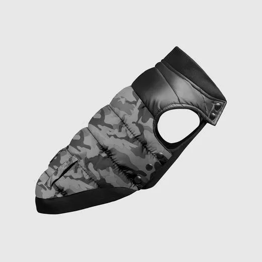 Summit Stretch Puffer Vest In Black Camo 20"