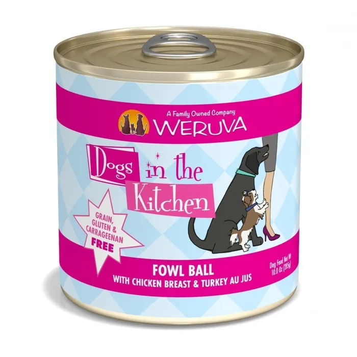 Dogs In The Kitchen Fowl Ball Grain Free Chicken & Turkey Canned Dog Food 10-Oz