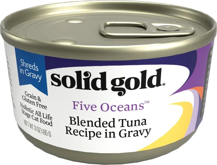 Five Oceans Shreds With Real Tuna Recipe In Gravy Grain-free Canned Cat Food 6-oz