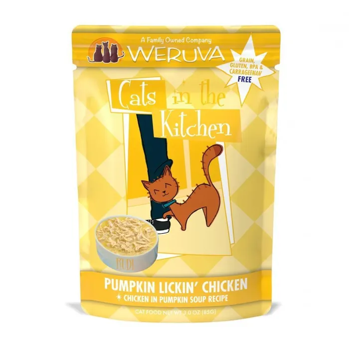 Cats In The Kitchen Pumpkin Lickin Chicken Pouches Wet Cat Food 3-oz