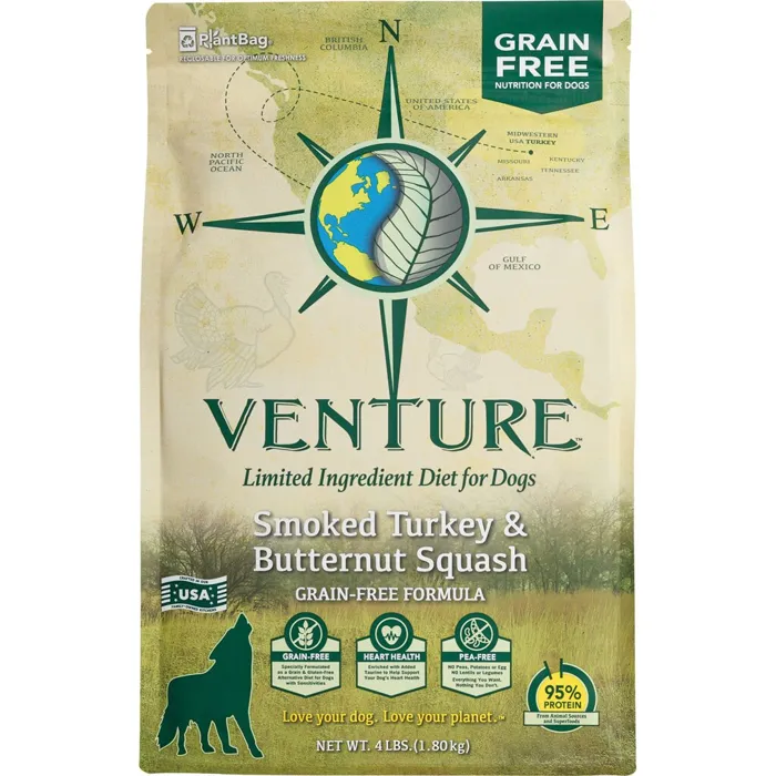 Venture Grain Free Turkey Meal & Butternut Squash Dry Dog Food 4-lb