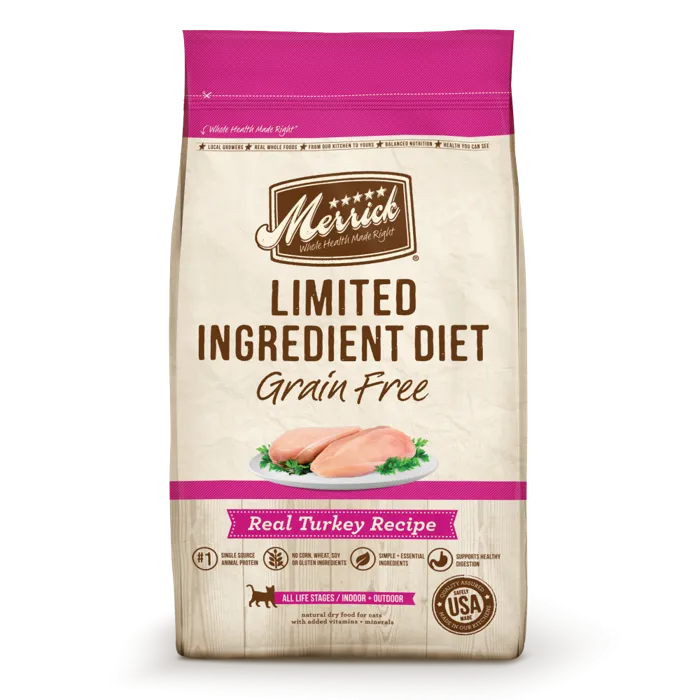 Limited Ingredient Diet Grain Free Real Turkey Recipe Dry Cat Food 4-Lb