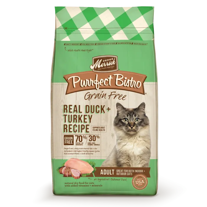 Purrfect Bistro Grain Free Real Duck & Turkey Recipe Dry Cat Food 4-Lb