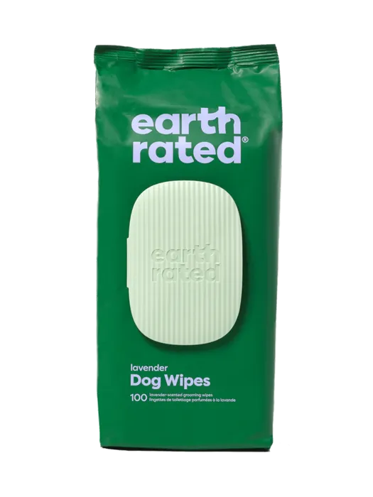 Earth Rated Grooming Wipes Lavender 100-ct