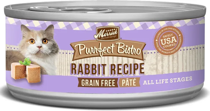 Purrfect Bistro Rabbit Pate Grain-free Canned Cat Food 3-oz