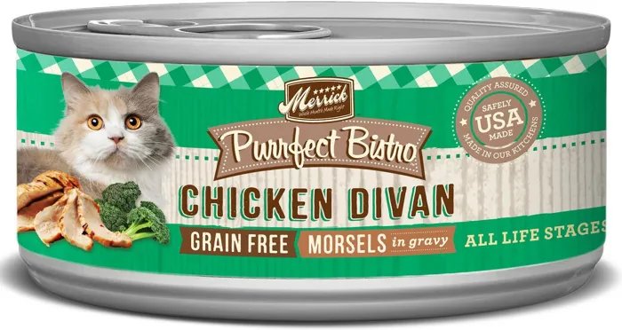 Purrfect Bistro Grain-free Chicken Divan Morsels In Gravy Canned Cat Food 5.5-oz