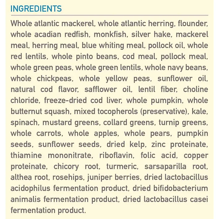 Dry Cat Food, Six Fish, Biologically Appropriate & Grain Free 12-lb