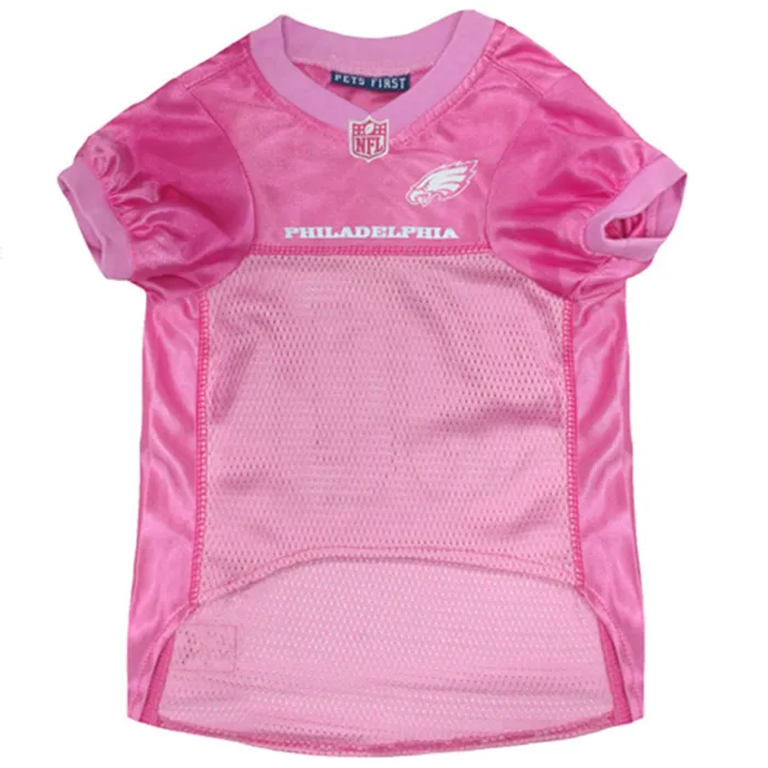 Nfl Philadelphia Eagles Dog & Cat Mesh Jersey In Pink Large
