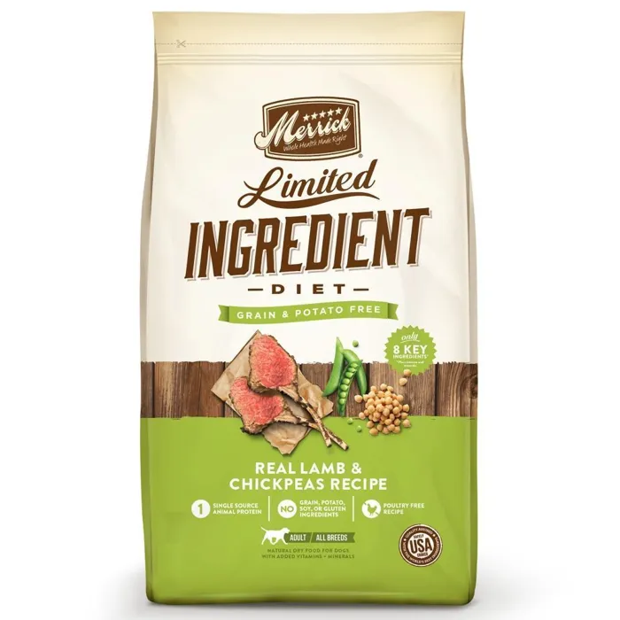 Limited Ingredient Diet Grain Free Real Lamb & Chickpeas Recipe Dry Dog Food 22-Lb