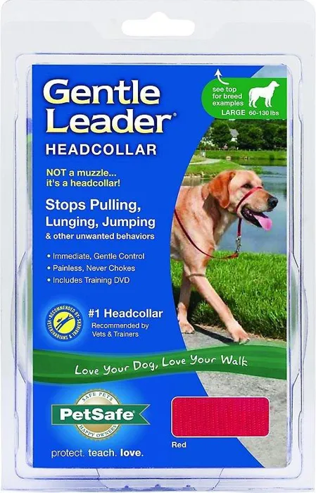 Gentle Leader Headcollar, No-pull Dog Collar Large Red