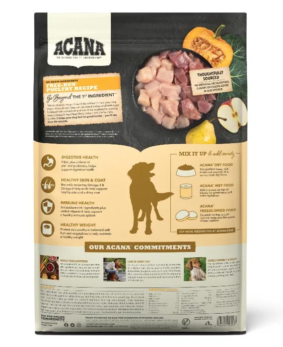 Acana Free-run Poultry Grain-free Dry Dog Food 13-lb