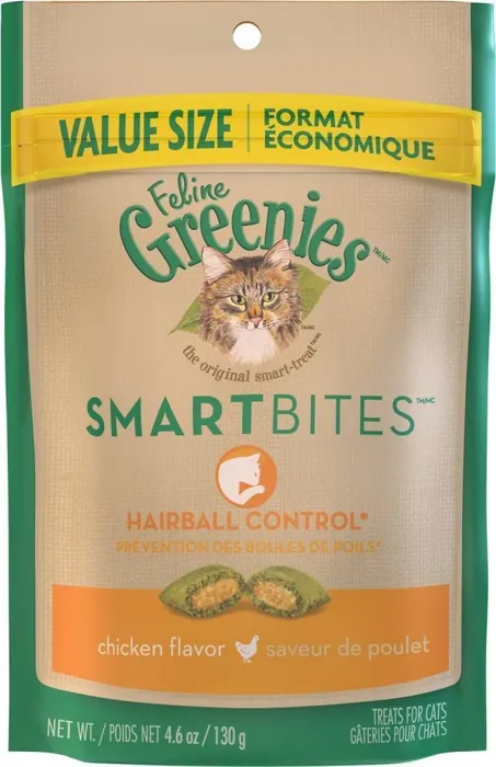 Smartbites Hairball Control Chicken Cat Treats 2.1-Oz