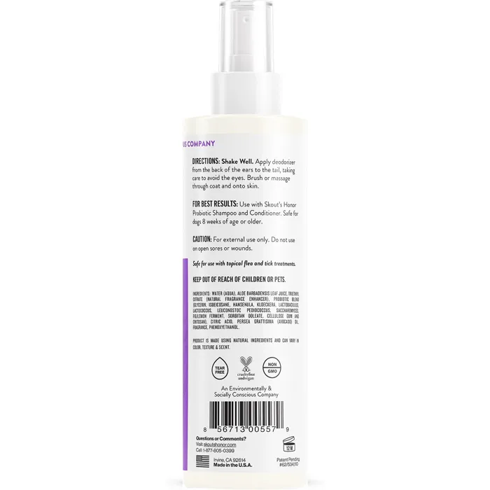 Daily Use Pet Deodorizer Probiotic Lavender 8-Oz