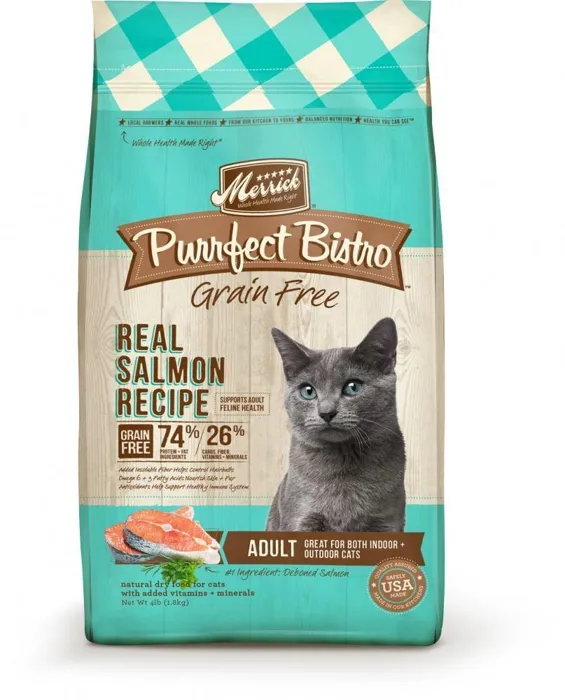 Purrfect Bistro Grain Free Real Salmon Recipe Dry Cat Food 12-Lb