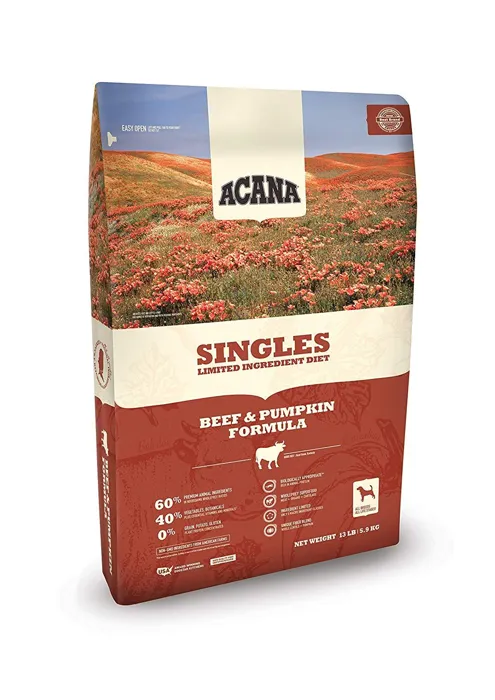 Acana Singles Limited Ingredient Diet Beef & Pumpkin Formula Dry Dog Food 13-lb