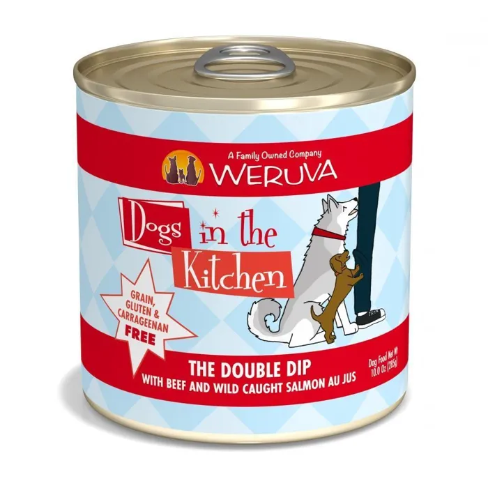 Dogs In The Kitchen The Double Dip Grain Free Beef & Salmon Canned Dog Food 10-Oz