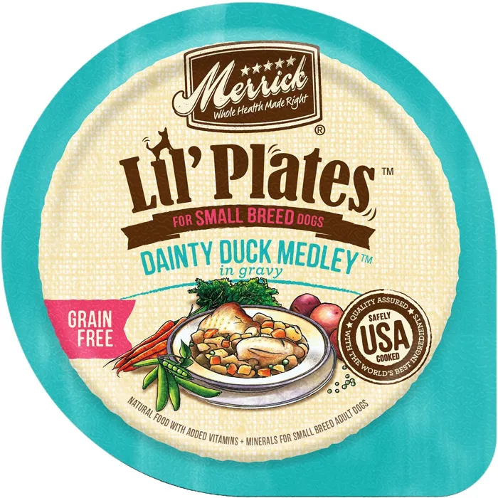 Lil' Plates Adult Small Breed Grain Free Dainty Duck Medley Canned Dog Food 3-oz