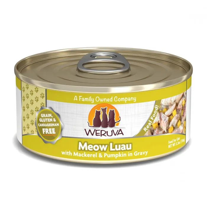 Meow Luau With Mackerel & Pumpkin Canned Cat Food 5.5-Oz