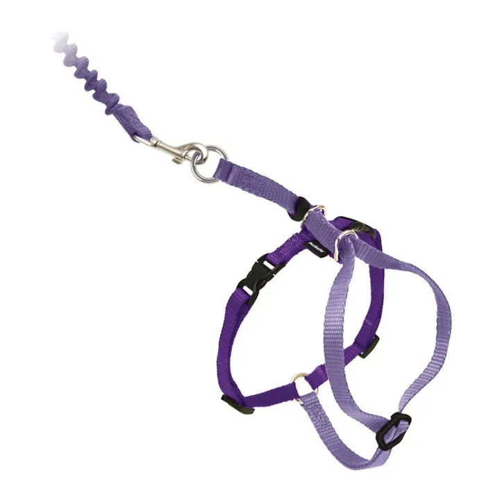 Come W/ Me Kitty Harness & Bungee Leash Sm Lilac