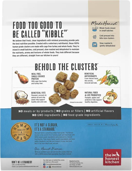 Clusters Grain Free Turkey Dry Dog Food 1-Lb
