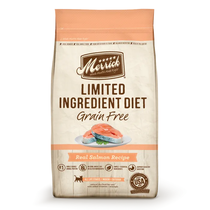 Limited Ingredient Diet Grain Free Real Salmon Recipe Dry Cat Food 4-Lb