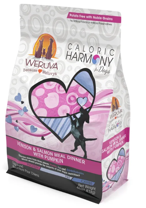Caloric Harmony Venison & Salmon Meal Dinner With Pumpkin Dry Dog Food 4-Lb