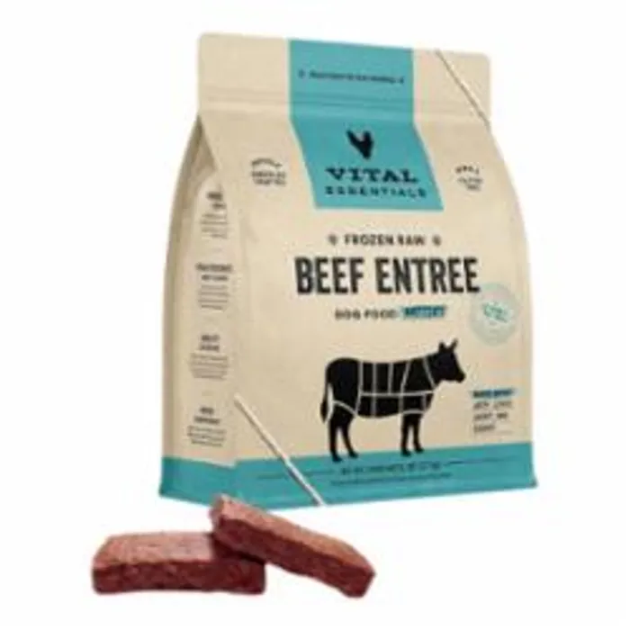Frozen Raw Beef Entree Dog Food Patties