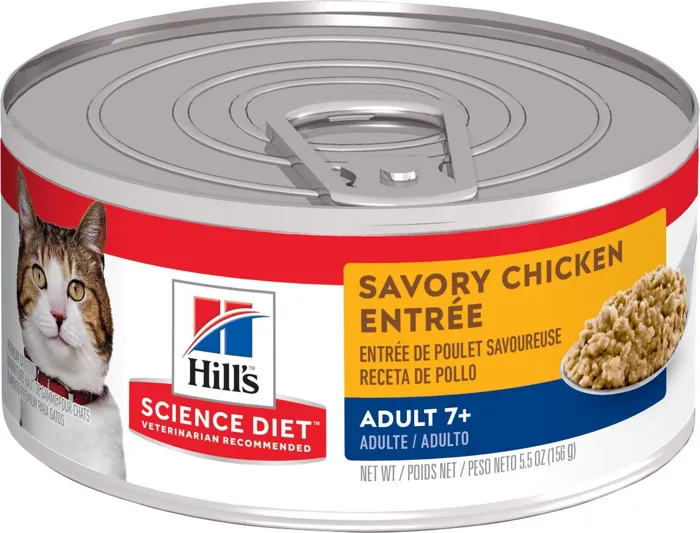 Adult 7+ Savory Chkn Entree Canned Cat Food 5.5-oz