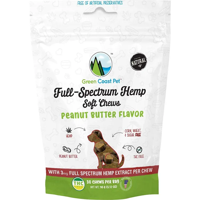 Full-spectrum Hemp Soft Chews- Peanut Butter Flavor 3.17-oz