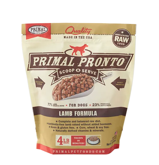 Pronto Raw Lamb Frozen Dog Food 4-Lb