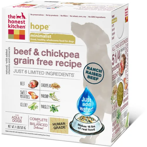Limited Ingredient Diet Beef Recipe Grain-free Dehydrated Dog Food 4-lb