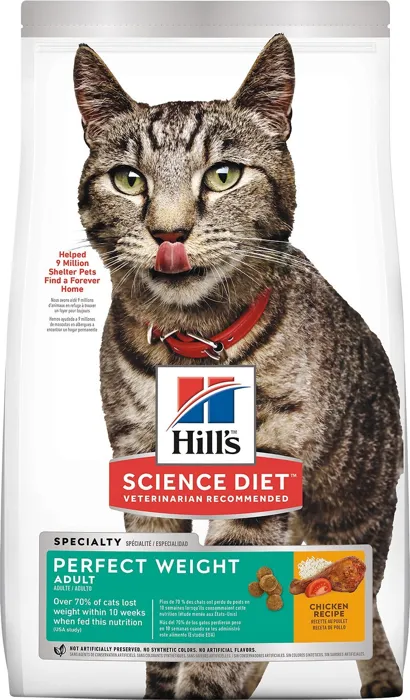 Adult Perfect Weight Chicken Recipe Dry Cat Food 15.5-Lb