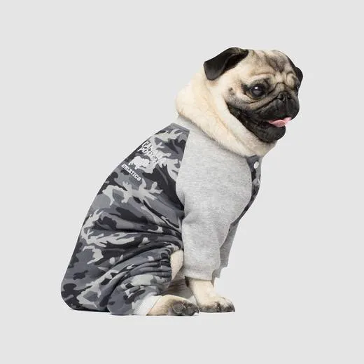 Frosty Fleece Sweatsuit In Black Camo 22"