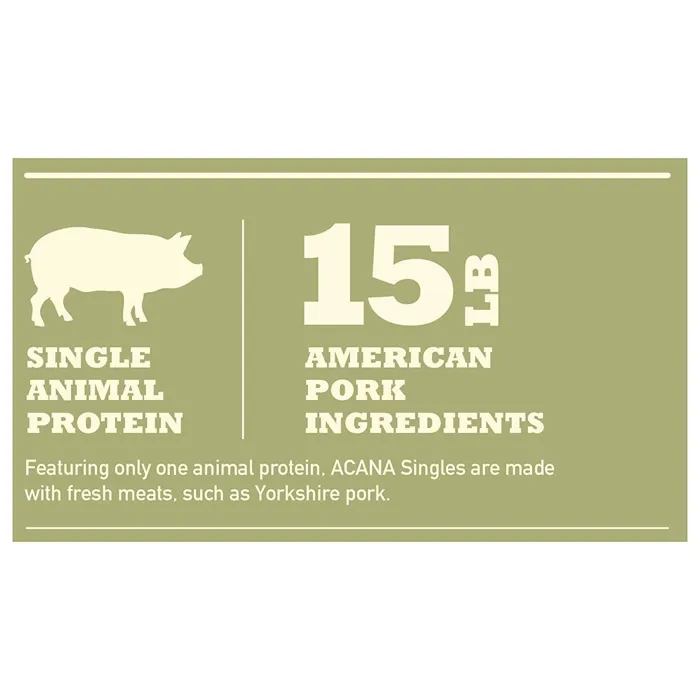 Singles Limited Ingredient Dry Dog Food, Pork & Squash, Biologically Appropriate & Grain Free 13-lb