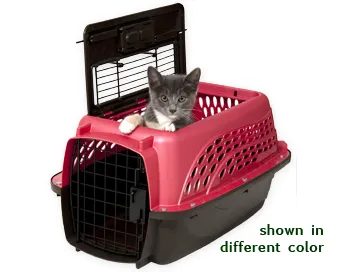 Two Door Top Load Pet Kennel White 19.4" X 12.8" X 10"