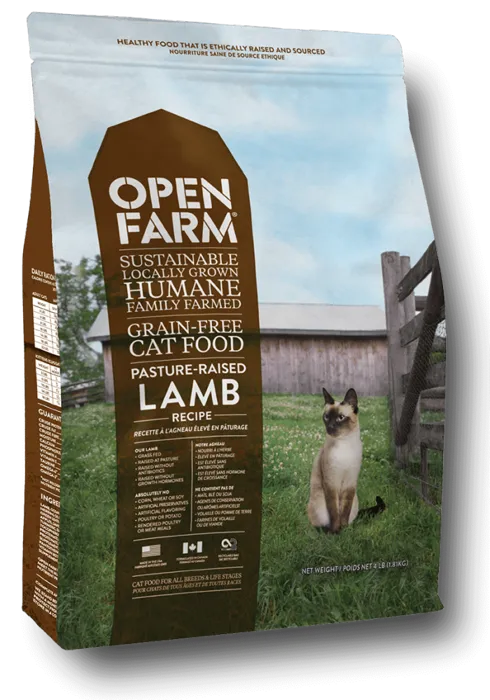 Grain Free Pasture Raised Lamb Recipe Dry Cat Food 8-Lb