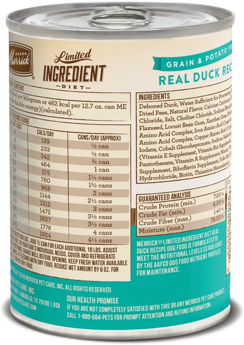 Limited Ingredient Diet Grain-Free Real Duck Recipe Canned Dog Food 12.7-Oz